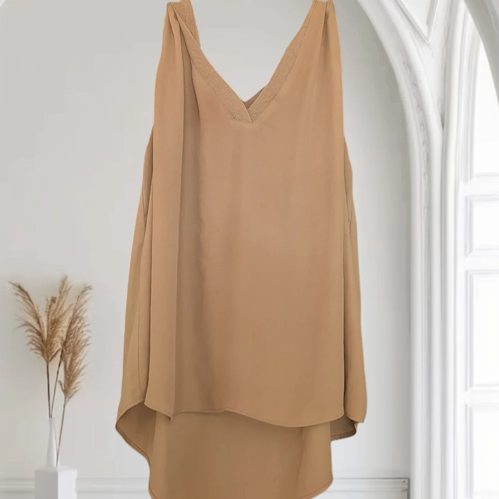 Worthington Light Brown Sleeveless Top - Picture 1 of 3